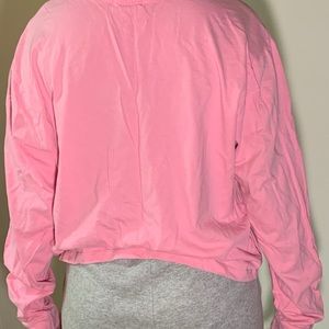 love wins long sleeve pink top